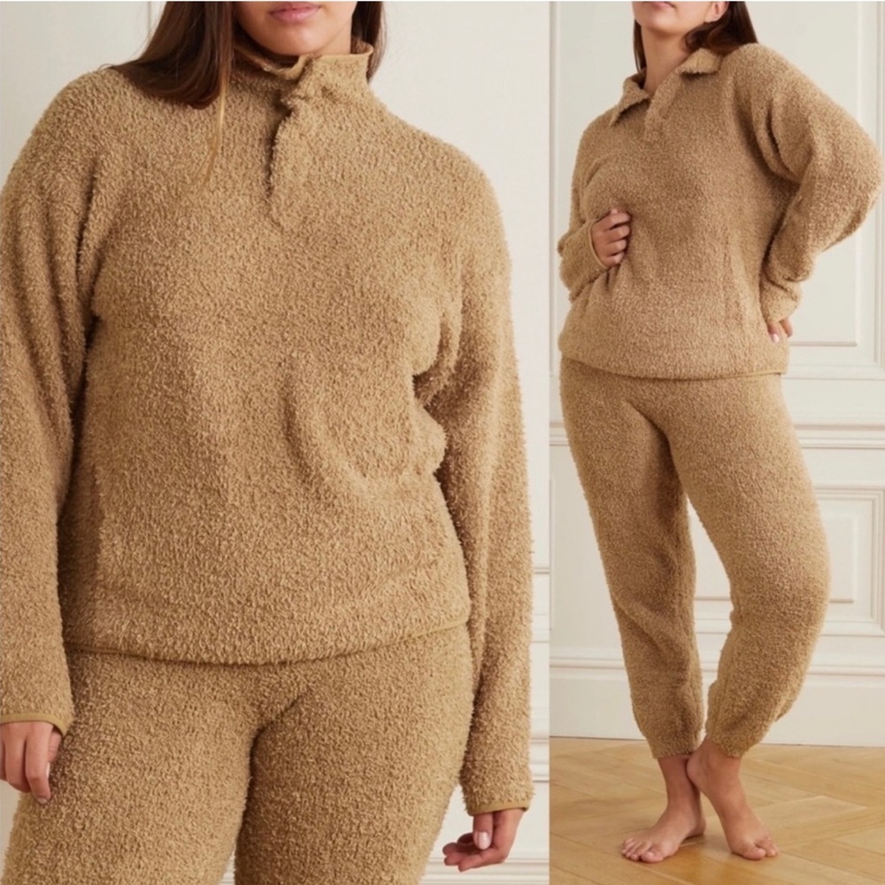 SKIMS Teddy Tan Cozy Knit Pullover Sweater Crew Top